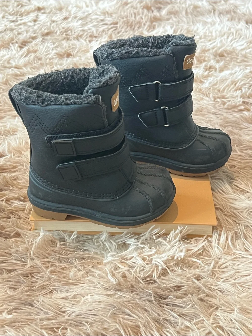 Cat & Jack Kids Black Winter Boots. Toddler size 6